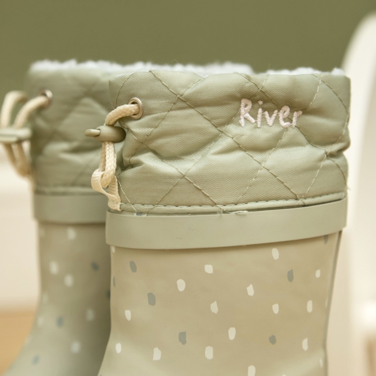 Personalised Sage Spot Welly Boots FSC®