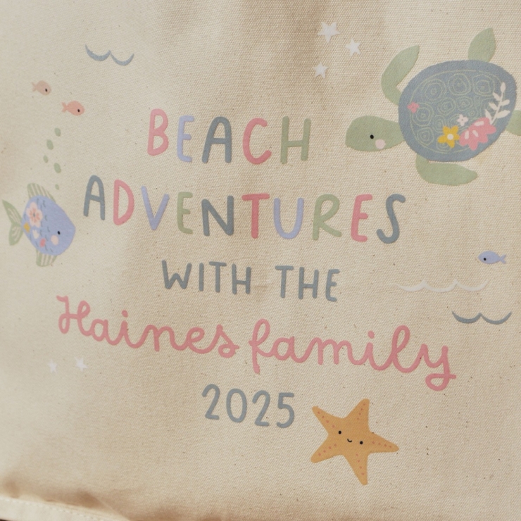 Personalised Sea Creature Adventure Tote Bag