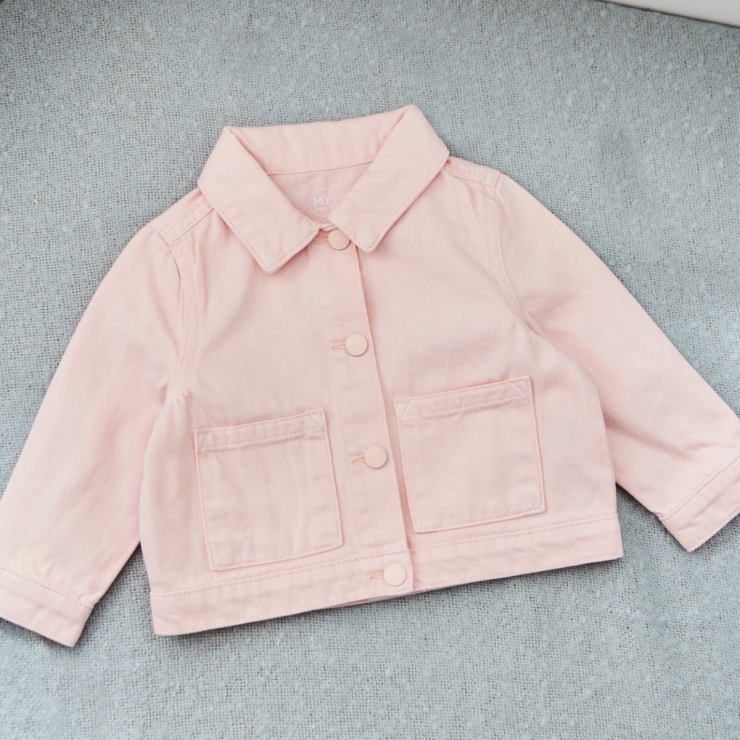 Personalized Red Berry Fruit Pink Denim Jacket