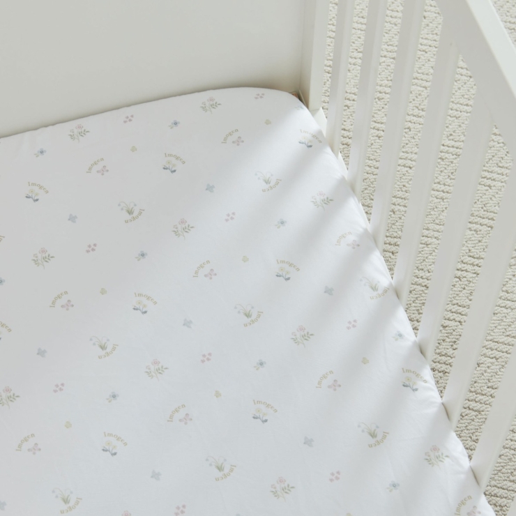 Personalised Garden Secrets Cot Sheet