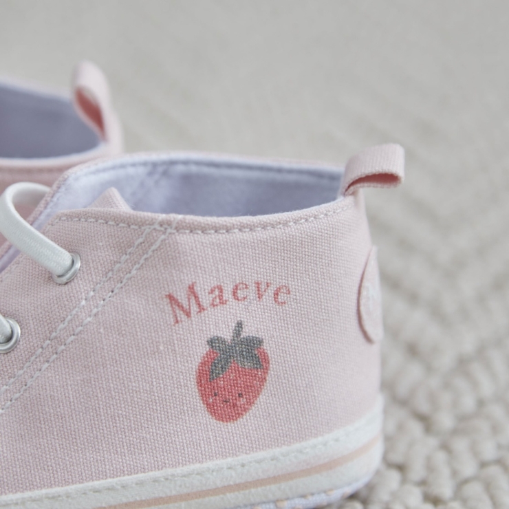 Personalised Strawberry Pink Baby High Tops