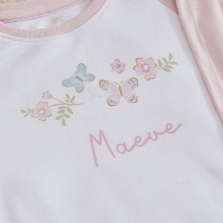 Personalised Garden Secrets Butterfly Pink Pyjamas