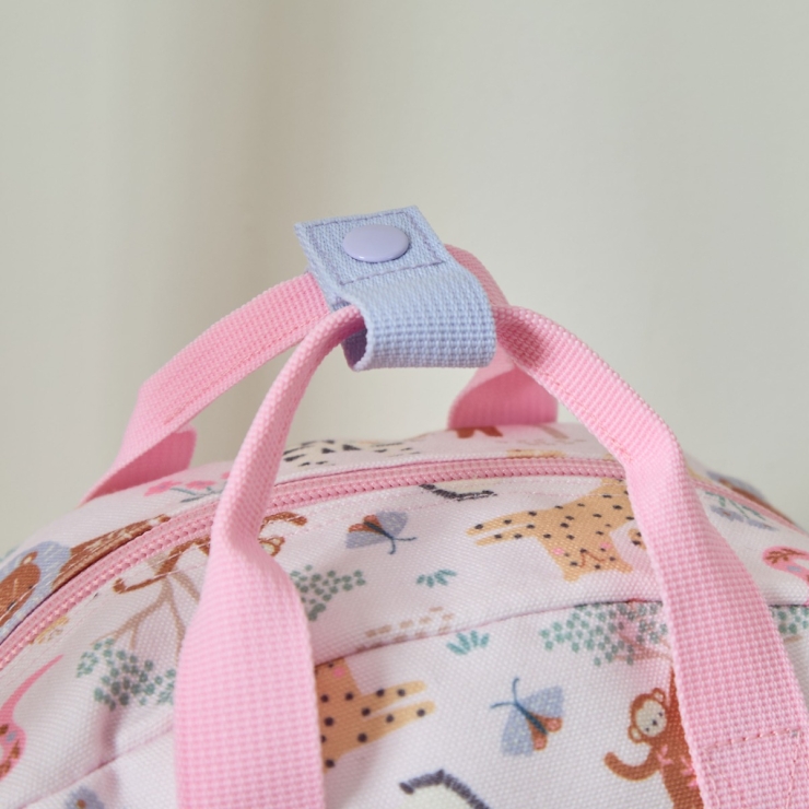 Personalised Pink Floral Safari Medium Backpack