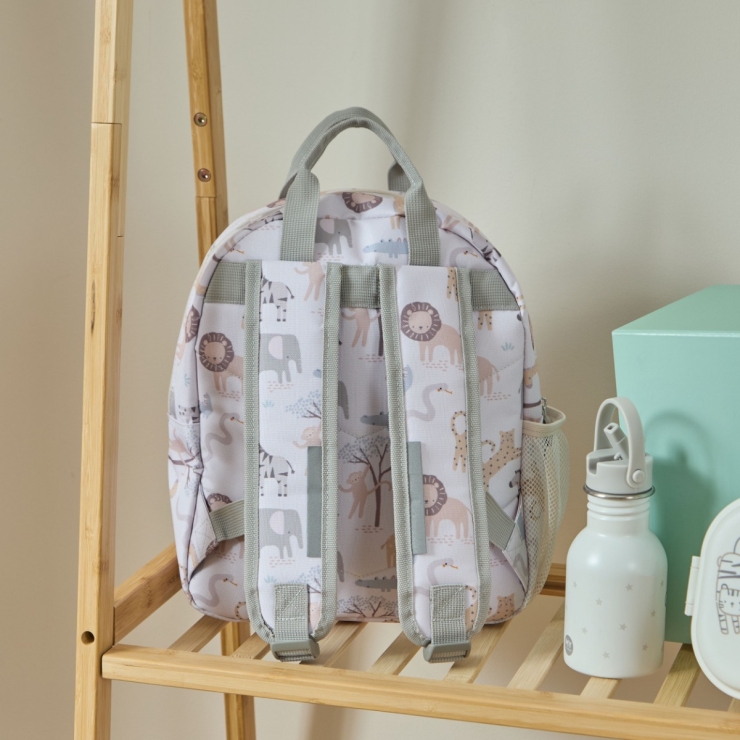 Personalised Neutral Safari Medium Backpack