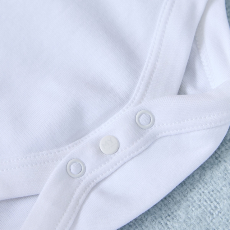 Personalised Father’s Day Baby Bear Bodysuit in White and Blue