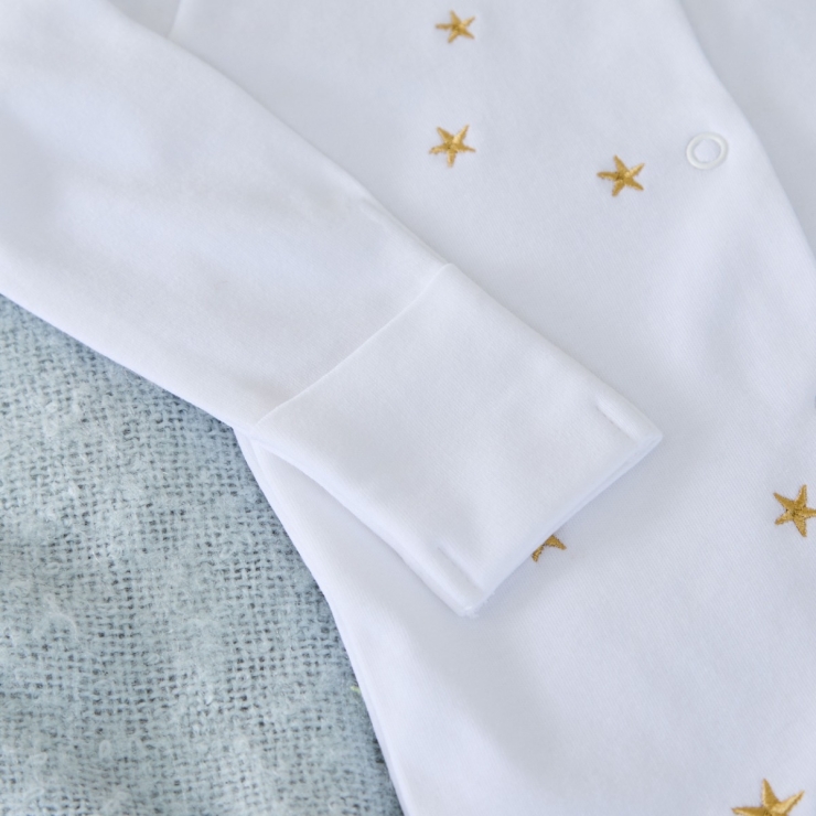 Personalised Our 1st Father’s Day Gold Star Sleepsuit