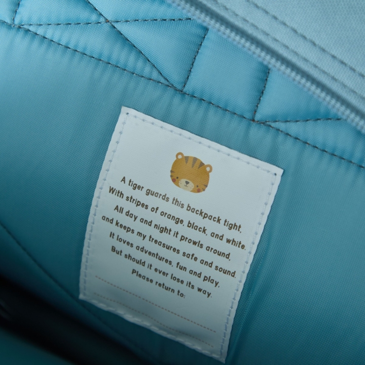 Personalised Tiger Pocket Mini Backpack
