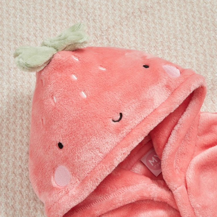 Personalised Strawberry Fleece Robe 