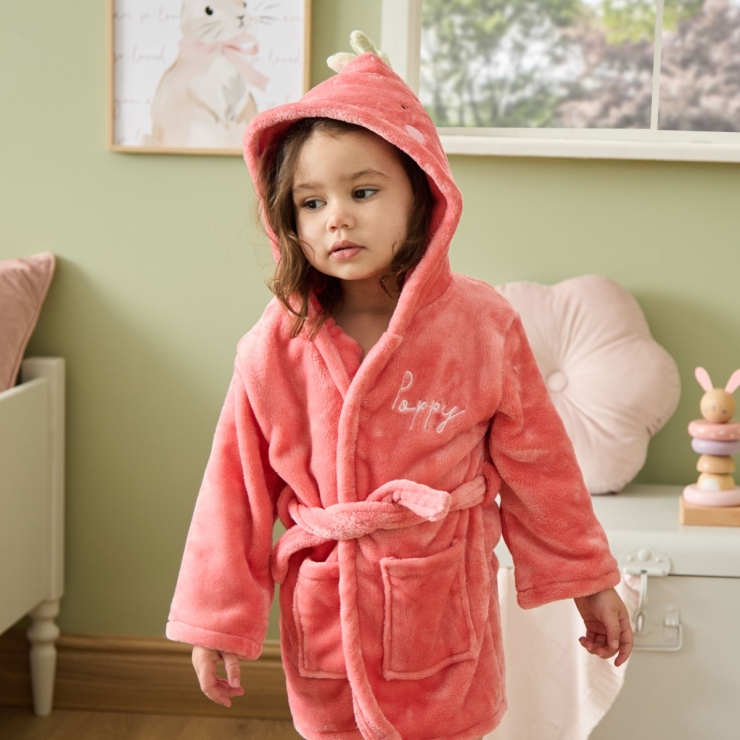 Personalised Strawberry Fleece Robe 
