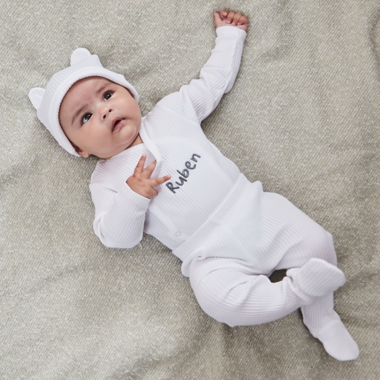 Personalised Ivory Home From The Hospital Baby Bundle Gift Set 