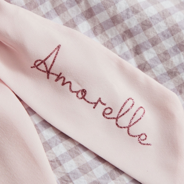 My Kids Personalized Name Pink Hair Bow Clip