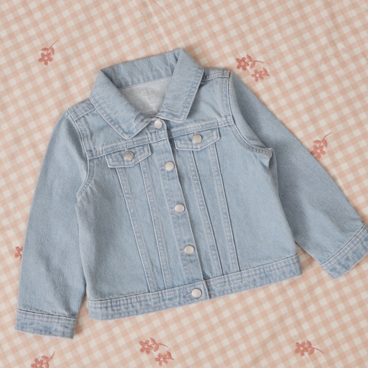 Personalised Bumblebee Stonewash Denim Jacket
