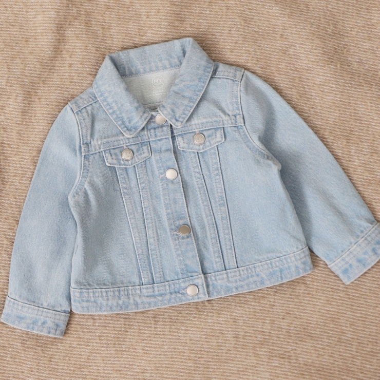 Personalised Rocket and Stars Stonewash Denim Jacket