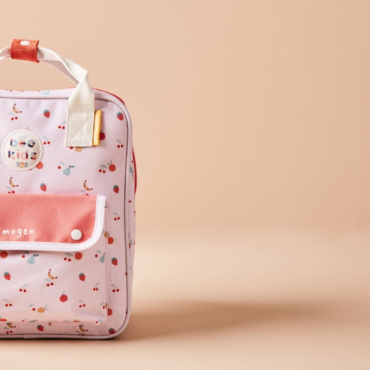 Personalised Just Bee Kids Fruit Print Backpack 