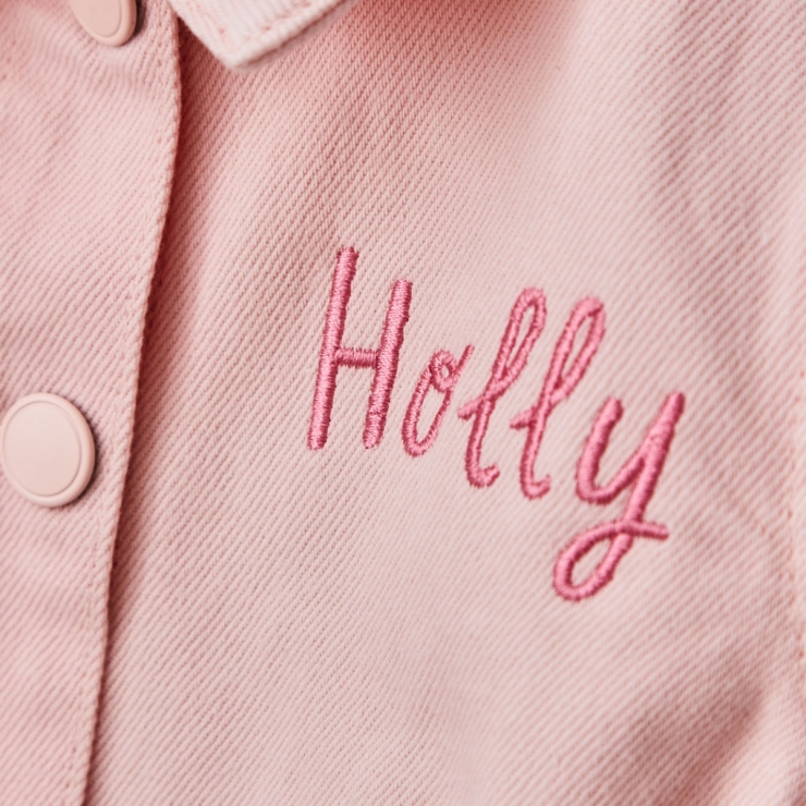 Personalised Pink Denim Jacket