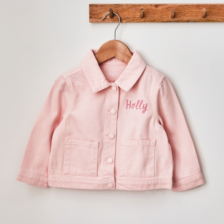 Personalised Pink Denim Jacket