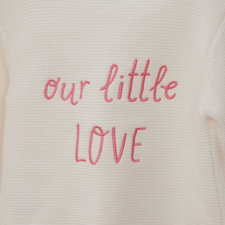 Personalised Little Love White Cardigan