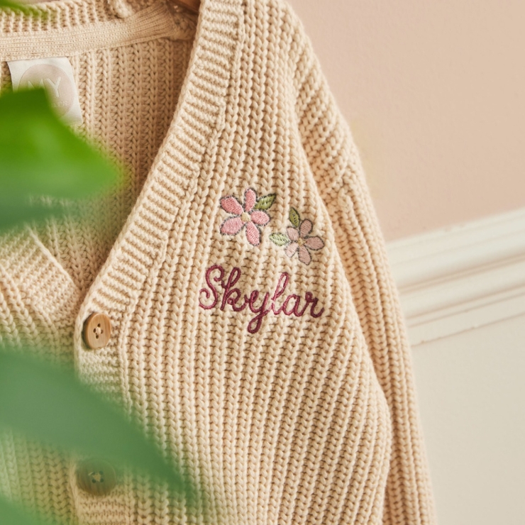 Personalised Flower Fairies™ Oatmeal Cardigan 