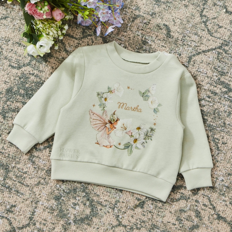 Personalised Flower Fairies™ Wreath Sage Sweatshirt