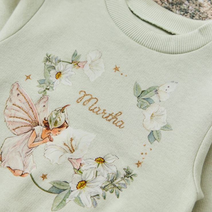 Personalised Flower Fairies™ Wreath Sage Sweatshirt