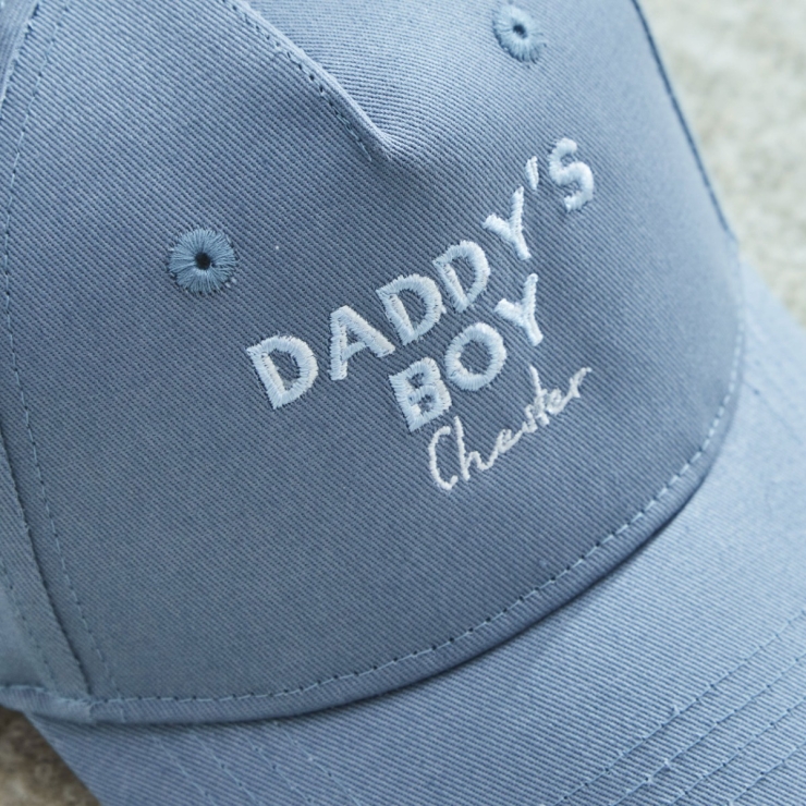 Personalised Boys' Daddy's Boy Cap in Blue