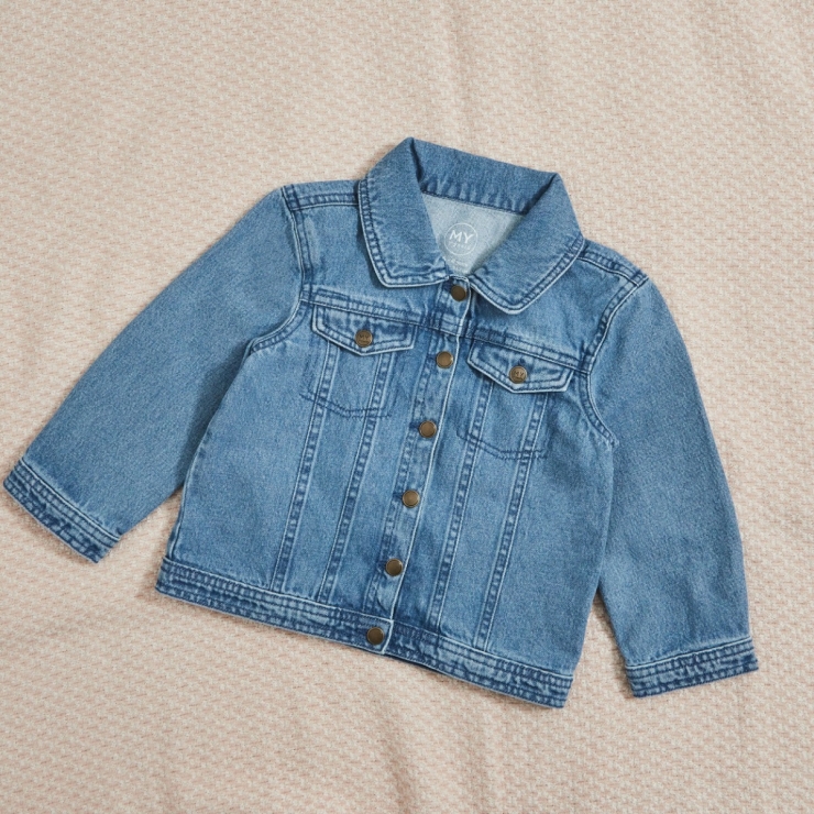 Personalised Big Sister Blue Denim Jacket 