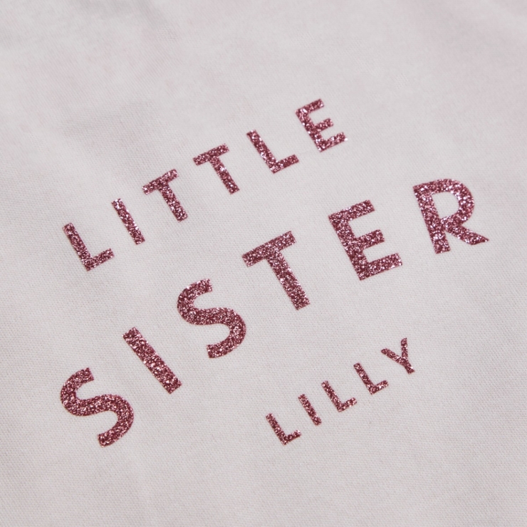 Personalised Little Sister Pink T-Shirt