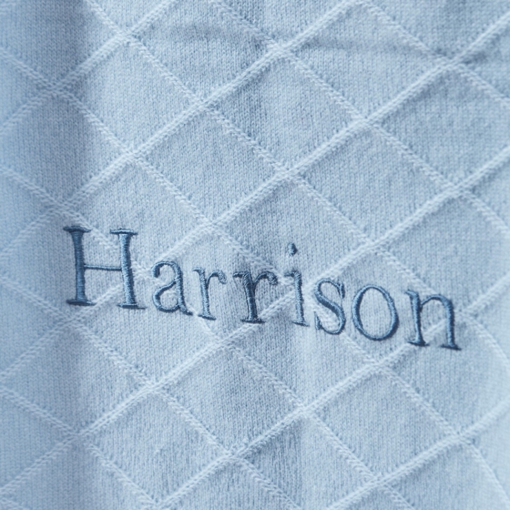 Personalised Blue Cashmere Blanket