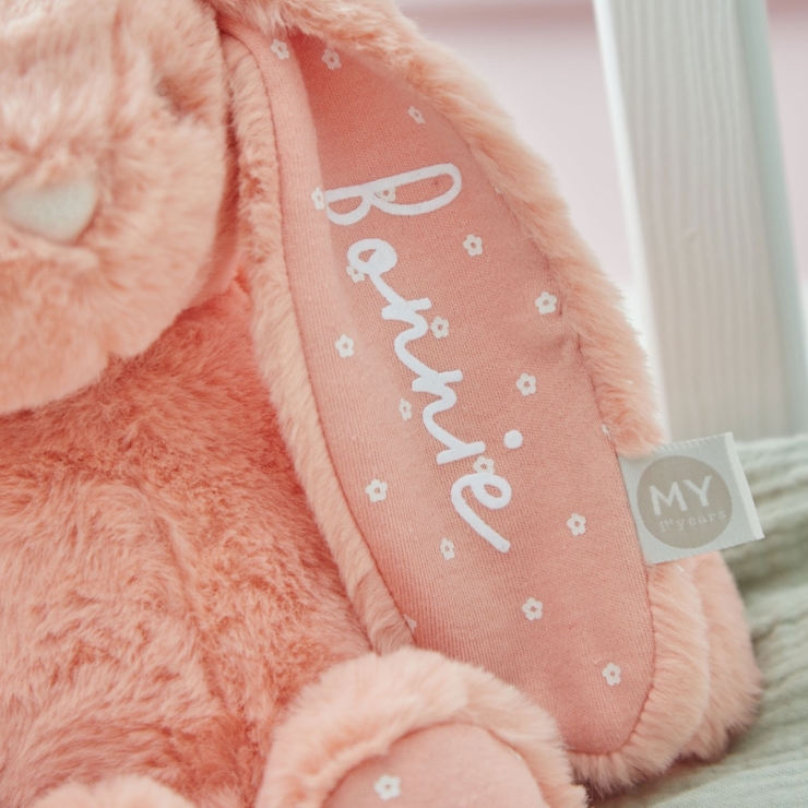 Personalised Peach Sorbet Bunny Soft Toy