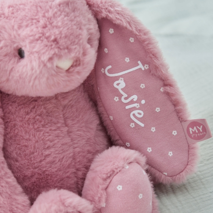 Personalised Raspberry Ripple Bunny Soft Toy