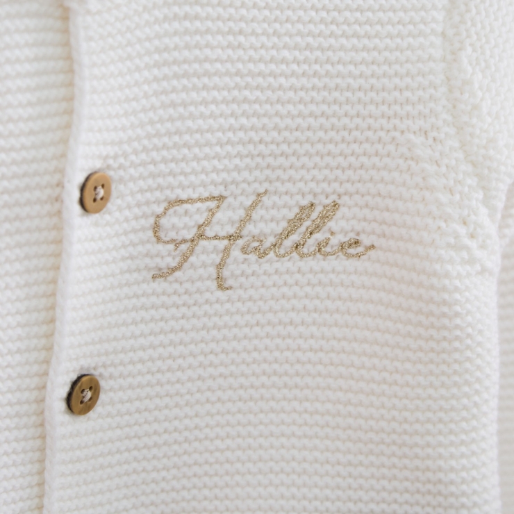 Personalised Floral Flower Girl Lightweight Cardigan
