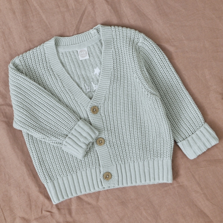Personalised Little Boy Sage Cardigan