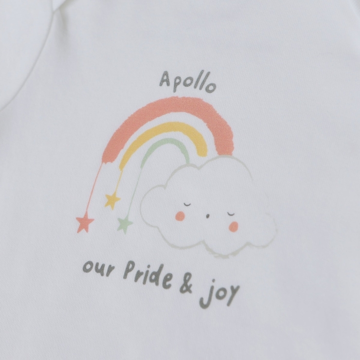 Personalised Our Pride and Joy White Bodysuit
