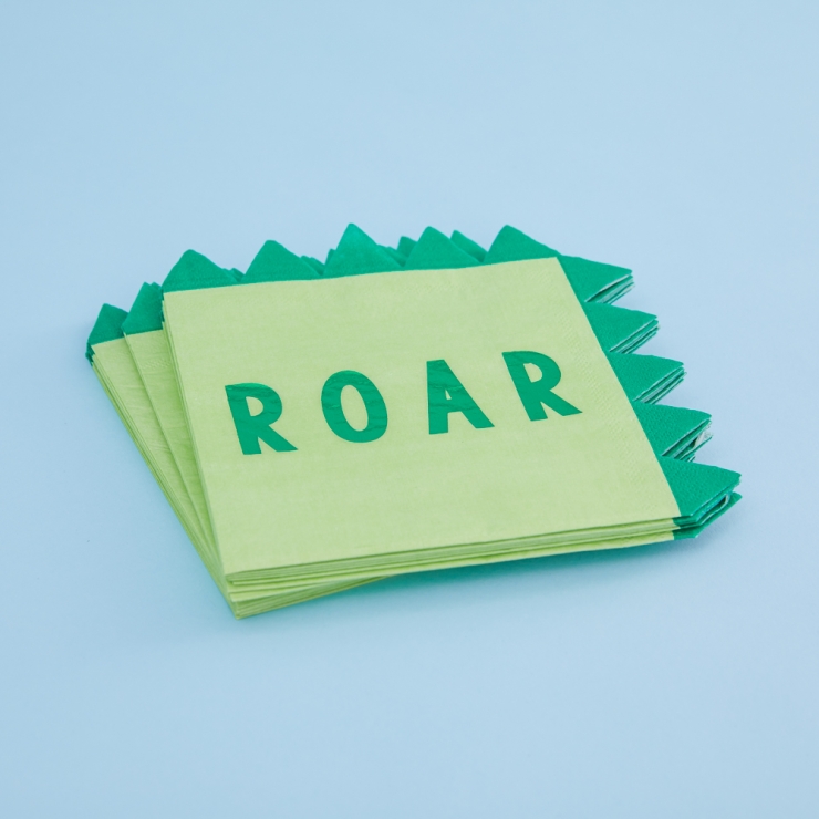 Ginger Ray Paper Dinosaur Napkins Detail