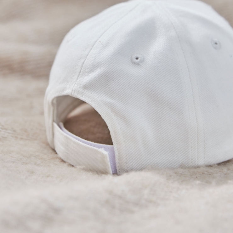 Personalised Simple Name Baseball Cap in Ecru 