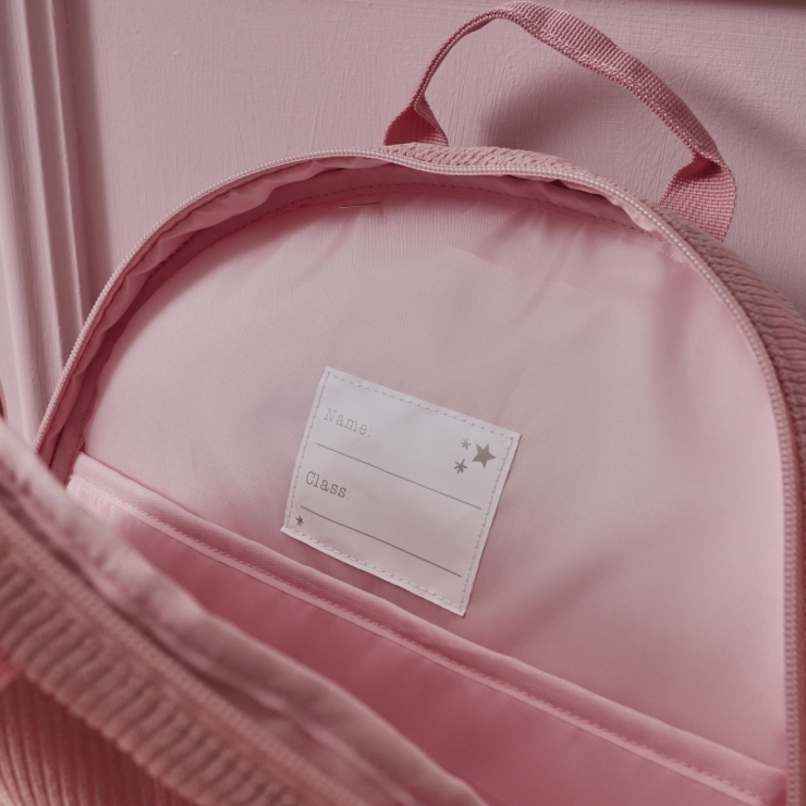 Personalised Cherries Large Pink Cord Backpack