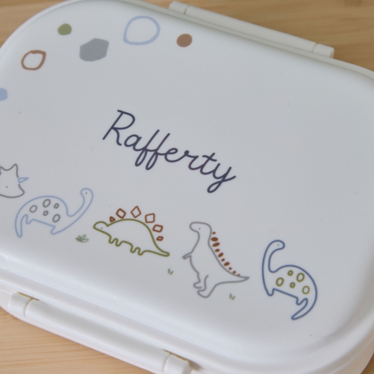 Personalised Green Dino Lunchbox