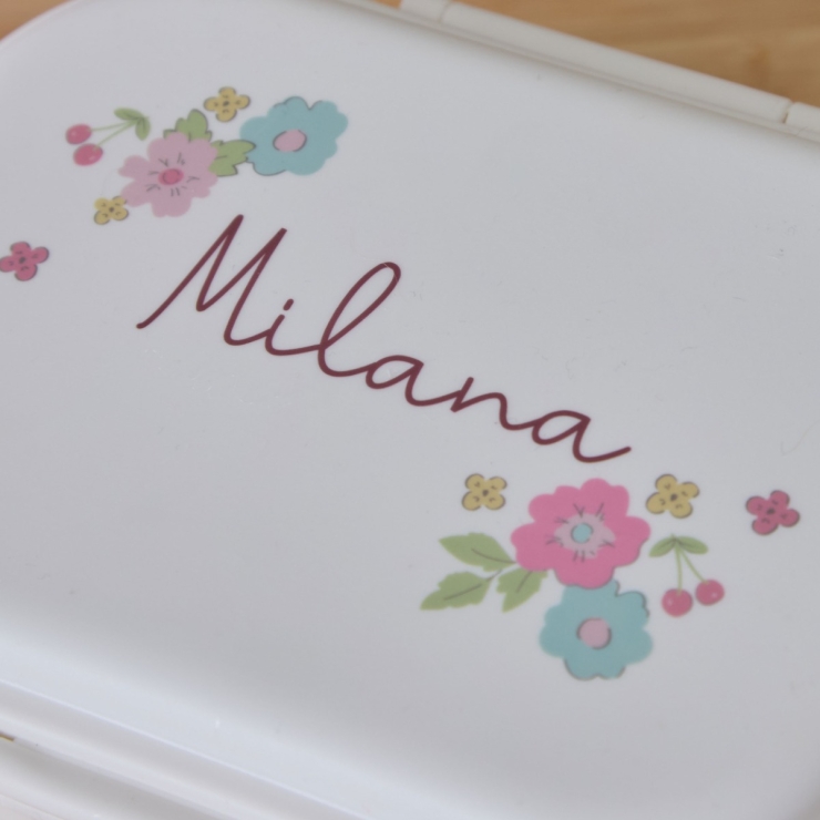 Personalised Cottage Ditsy Floral Print Lunchbox