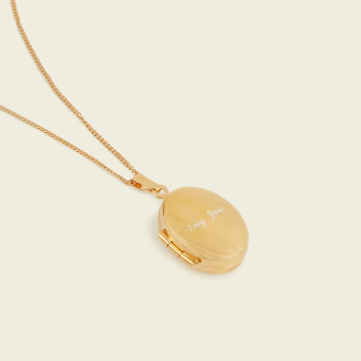 Personalized 18ct Gold Plated Locket Necklace