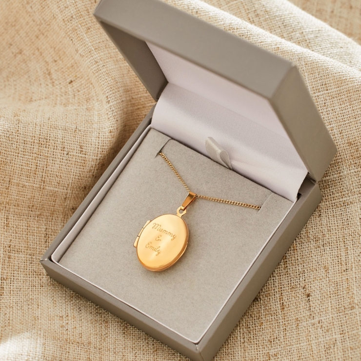Personalized 18ct Gold Plated Locket Necklace