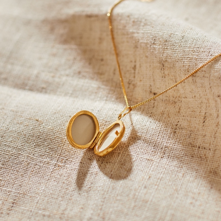 Personalized 18ct Gold Plated Locket Necklace