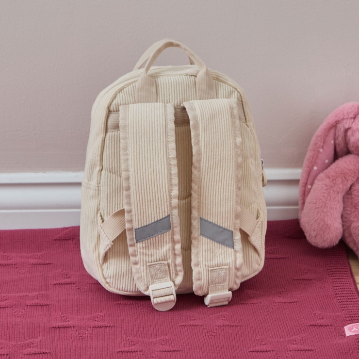 Personalised Heritage Floral Mini Cord Ecru Backpack