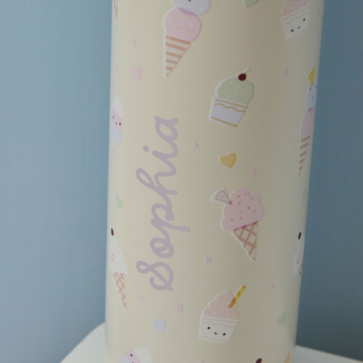Personalised Ice Cream Neutral Water Bottle
