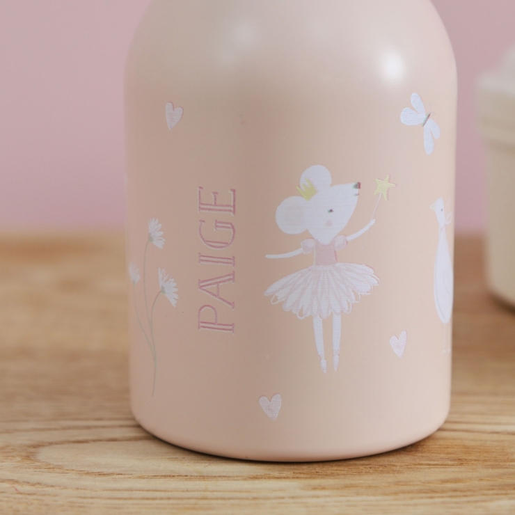 Personalised Twinkle Tales Pink Water Bottle