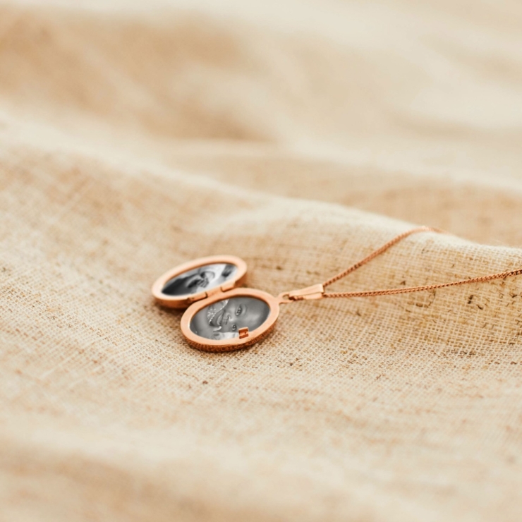 Personalised Rose Gold Plated Locket Necklace