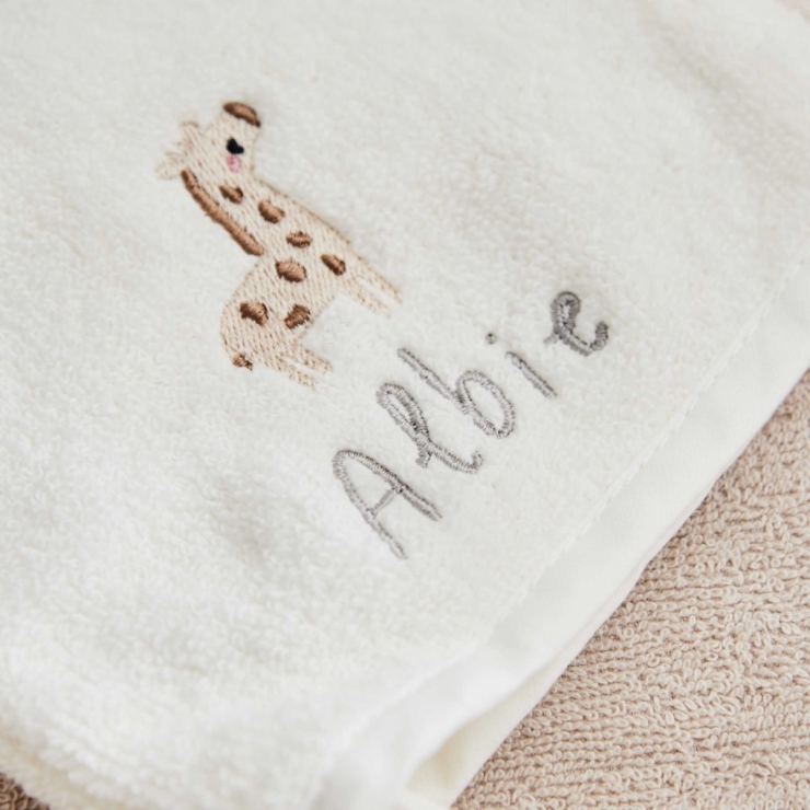 Personalised Giraffe Bath Mitt