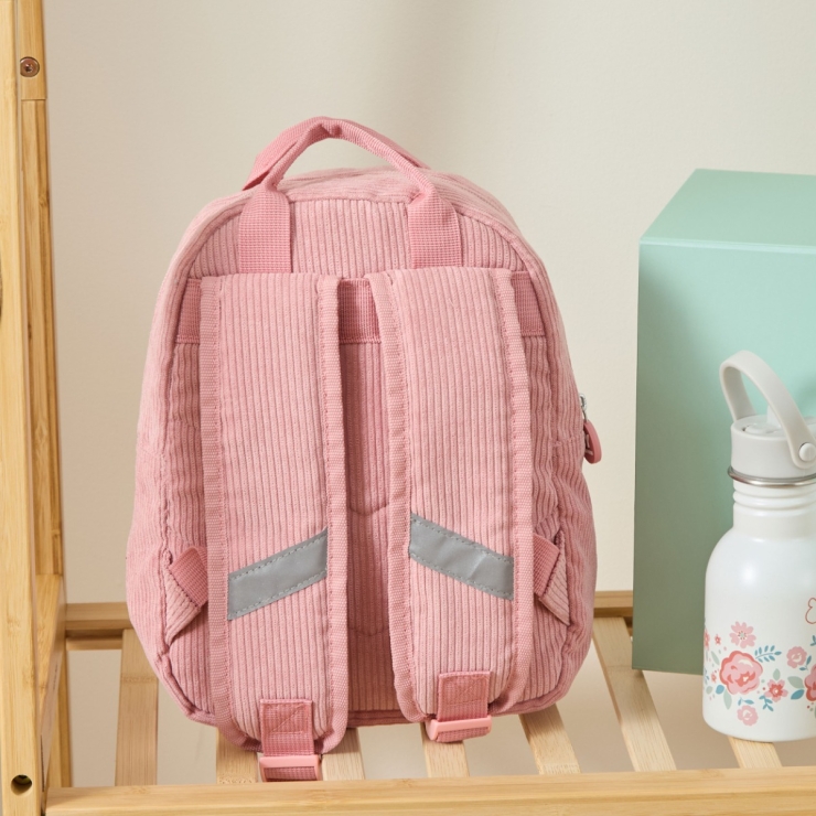 Personalised Big Name Pink Cord Backpack