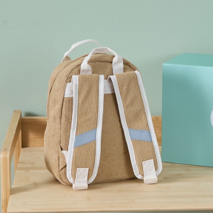 Personalised Big Name Caramel Cord Backpack
