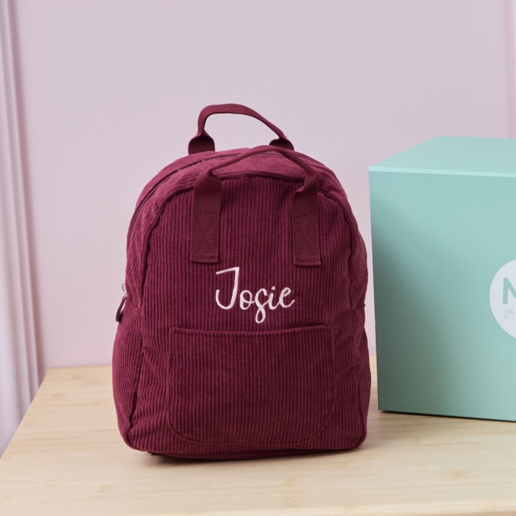 Personalised Big Name Berry Cord Backpack
