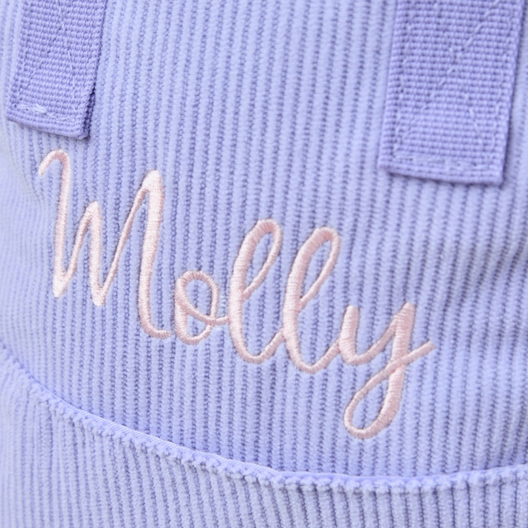 Personalised Big Name Lilac Cord Backpack